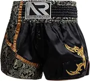 CAMBOS MMA Shorts, Muay Thai, Martial Arts, Cage Fight, BJJ, Boxing, Grappling Fighting Shorts for Men Women Kids(Black 4,Small)