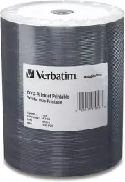 Verbatim 4.7GB up to 16x DataLifePlus White Inkjet Hub Printable Recordable Disc