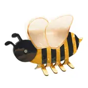 Urban Bee Claw Clip Crab Clamp Women's Hair Barrette Accessory Black/Yellow