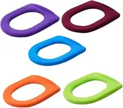 HOMSFOU 5pcs Colorful Toilet Seat Pads Soft and Durable Closestool Covers for Home Bathroom Random Colors Comfortable and Practical Toilet Seat Mats Random Color