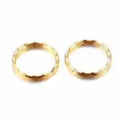 20 pcs. Golden Split Rings Key Rings – 25mm (1 inch) – Hammered Textured