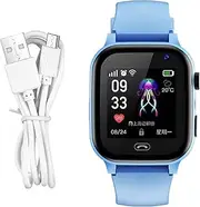 Kids Smart Watch Phone, Kids Fitness Tracker Watch with GPS, Activity Tracker Watch for Boys Girls, 4G, USB Rechargeable, Photo Taking, Educational Games, Flashlight, Recorder, Pedometer, Alarm Clock