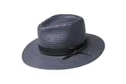 Bailey Mens Dreyer Paper Straw Hat Fedora Woven - Slate - L