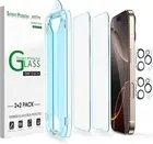 2+2 Pack Screen & Camera Lens Protector for iPhone 16 Pro Max 6.9'' Bubble Free