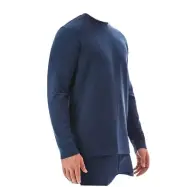 MEMBER'S MARK Men's Long Sleeve Lounge Tee In Heather Blue Cove, S.
