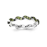Sterling Silver Peridot Eternity Ring