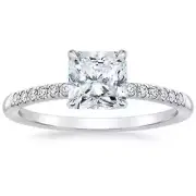 1.5ct Radiant Cut Lab Grown Diamond Ring, Engagement Ring, Women's Ring