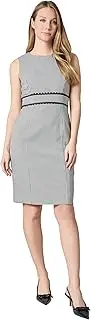 [Kasper] Women's Sheath Dress W/Wb Scallop Trim
