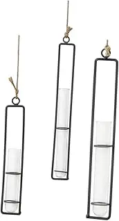 Alasum 3pcs Hanging Hydroponic Vases Glass Plant Holders with Stands for Indoor Wall Versatile Glass Flower Pots for Greenery String Lights