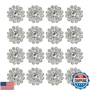 200 pcs Rhinestone Embellishments Crystal Decoration Brooch Button Flatback D