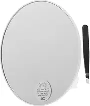 BELLIFFY Compact Travel Makeup Mirror 5X Magnification Suction Cup Vanity Mirror for Bathroom