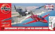 1/72 Supermarine Spitfire & RAF Red Arrows Hawk Best of British Gift Set w/paint