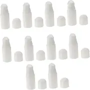 HONMEET 10pcs Refillable Oil Roller Bottles Leak Plastic Containers with Smooth Rolling Ball for Essential Oils Aromatherapy and DIY Applications