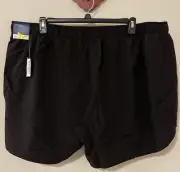 Old Navy Womens 3x Black Go-Dry Mid-Rise Elastic Waist Athletic Shorts! A4107