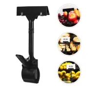 10 Pcs Price Tag Holder Sign Display Clip Rotatable Menu Clips with Clamp