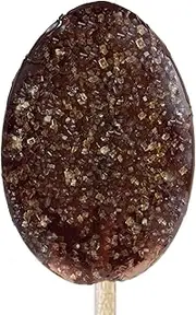 Melville Candy Hard Candy Hazelnut Coffee Spoons Lollipop On Wooden Ball Sticks, 5 Count Gusset Bag
