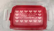 Personalized with your name Pyrex Baking Dish 9x13 with Eat your heart out