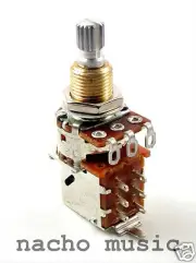 Bourns 500K Push-Pull AUDIO Taper Switch Potentiometer / Pot DPDT