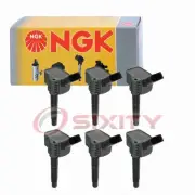 6 pc NGK Ignition Coils for 2019 Audi Q8 3.0L V6 Spark Plug Wire Boot fr