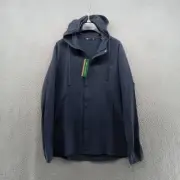 Travis Mathew Jacket Mens Medium Blue Heather Tequila Tiempo Heater Tech Zip Up