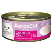 Aatas Creamy Chicken & Crab in Gravy Formula Wet Cat Food - 80g