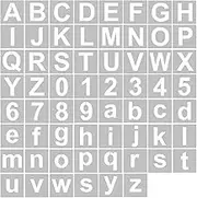 62pcs 4 Inch Letter and Number Stencils Reusable Washable habet Stencils Environment-Friendly PET Art Craft Templates for Painting On Wood Fabric Wall Door Decor Home Sign