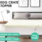 Egg Crate Mattress Topper High Density Foam Underlay Protector 5cm King Single