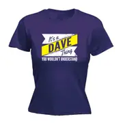 Dave V2 Surname Thing - Funny Novelty Womens T-Shirt T Shirt Tshirt