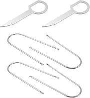 4 Pcs Car Radio Removal Pry Tool Kit, Universal Auto Stereo Release Tools Carbon Steel Radio Key and U-Shaped Removal Pry Tool Kit for Most Vehicles, Car Accessories