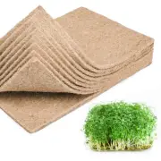 10 Pack Jute Grow Mat for Microgreens, 8" X 12" Hydroponic Grow Pads for 1010...