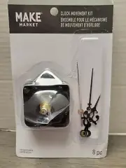 3/8" Clock Movement Kit with Black Hands by Make M