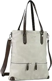[Lasaviin] Lassviin Laptop Tote Bag, Leather Work Tote for Computer Bag Waterproof Lightweight Shoulder Bag Purse Handbag Crossbody Bag