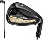 Golf Club Men's #7 Single Club, Size 7 Golf Iron High Tolerance Low Center of Gravity, with 52g R/S Carbon or 950 Steel Shaft