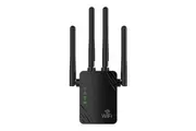 WiFi Booster WiFi Extenders Booster for Home 2.4G 5G Dual Wireless Internet Booster 300Mbps Long Range WiFi Extender with Ethernet Port(Black)