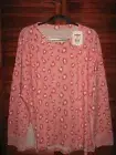 NWT Wonderly Studio Pink Animal Print Side Slit Crew Tunic Top Sz XXL Pit-P 28"