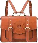 Elegant Vegan Leather Laptop Bag - Women's Convertible Backpack & Briefcase