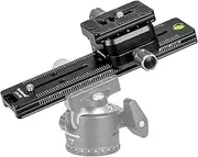 koolehaoda 180mm Professional Rail Nodal Slide Metal Quick Release Clamp,Dual Dovetail Camera Bracket Mount with Double-Sided Clamp can be Rotated 90°, for Camera with Arca Swiss Compatible(LCB-18R)
