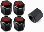 HUIANTS for Chrysler 300/C/ 300S Black Metal Tire Valve Stem Cap Covers Air Valve Cap Set Dust Proof Leak-Proof Air Cover Logo Styling Car Accessories(Pack of 5)