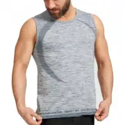 Ohmme Chandra Mens Yoga Vest Blue Moisture Wicking Lightweight