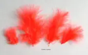 Marabou Feathers Small 1-3" fluffs HOT ORANGE 7 grams approx. 105 per bag