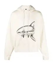 Broken Shark cotton hoodie S,L,M White