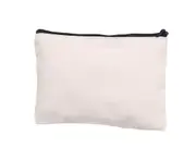 Blank Craft Bag Canvas Pen Pencil Case, Multipurpose Cotton Canvas Makeup Bag