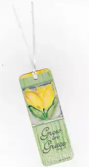 6 Tasseled Bookmarks, Grace, Christian Bible Scripture Verse 2 Peter 3:18