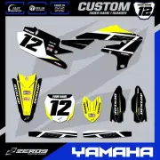 YAMAHA MOTOCROSS GRAPHICS CUSTOM MX GRAPHICS DECAL KIT YZ YZF RIZE BLK