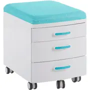 Kid2Youth - 3 Drawer Cabinet with Cushion - Aqua Green