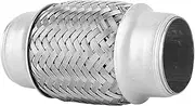 STAINLESS STEEL DOUBLE BRAIDED FLEX PIPE EXHAUST ADAPTOR PIPING FOR DURABLE CONNECTIONS