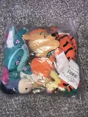 Disney Winnie the Pooh Tigger Eeyore Halloween Plush Bean Bag Set NWT Sealed