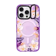 iPhone 16 Pro Impact Ring Stand Case MagSafe Compatible Flower Halo
