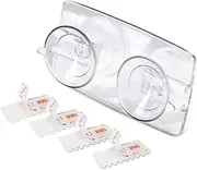 Toll Pass Holder for EZ Pass, I Pass, I Zoom, PalPass, FasTrak, Quick Pass, Elite Pass, PrePass, Fast Lane, Toll Pass Tag Windshield Mount - Fits All New Toll Transponders, Mounting Strips Included