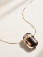 [Pascale Monvoisin] Pascale Monvoisin - Jil 9-karat Gold, Smoky Quartz And Diamond Necklace - One size One size Gold